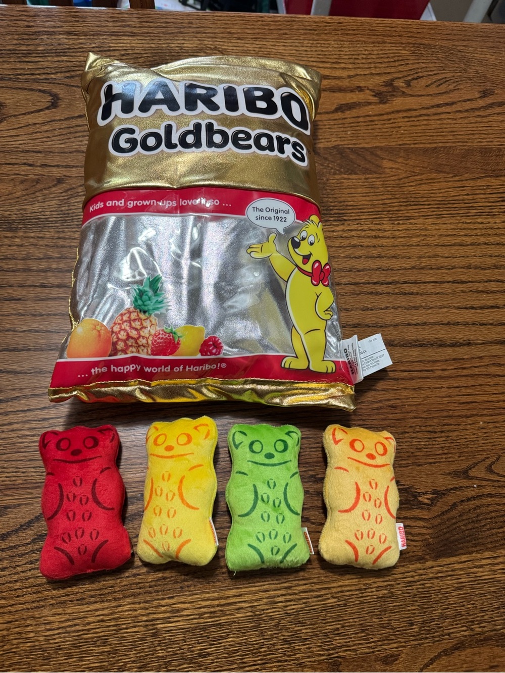 HARI Goldbears Plush Bag with Red, Yellow, Green Mini Bears